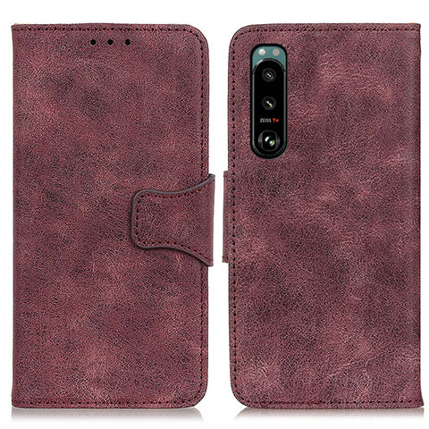 Coque Portefeuille Livre Cuir Etui Clapet M03L pour Sony Xperia 5 III SO-53B Violet