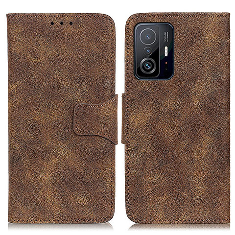 Coque Portefeuille Livre Cuir Etui Clapet M03L pour Xiaomi Mi 11T Pro 5G Marron