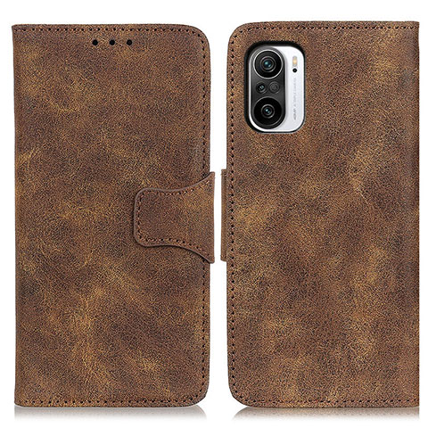 Coque Portefeuille Livre Cuir Etui Clapet M03L pour Xiaomi Redmi K40 5G Marron