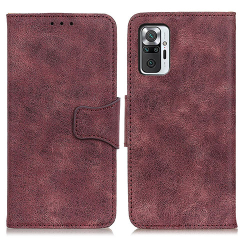 Coque Portefeuille Livre Cuir Etui Clapet M03L pour Xiaomi Redmi Note 10 Pro 4G Violet