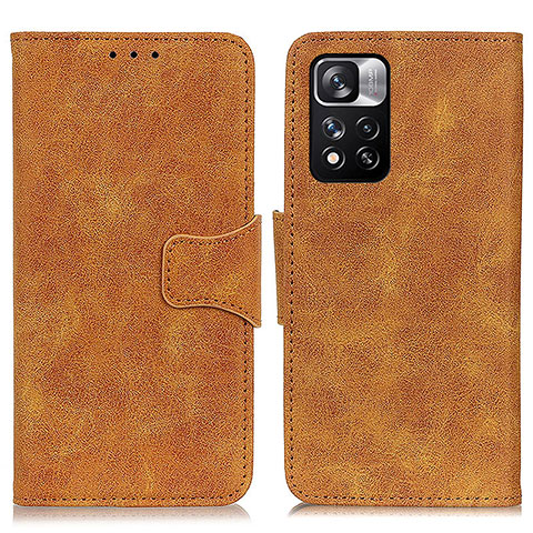 Coque Portefeuille Livre Cuir Etui Clapet M03L pour Xiaomi Redmi Note 11 Pro+ Plus 5G Kaki