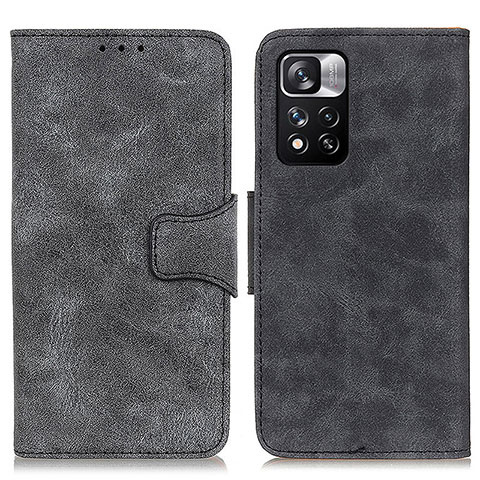 Coque Portefeuille Livre Cuir Etui Clapet M03L pour Xiaomi Redmi Note 11 Pro+ Plus 5G Noir