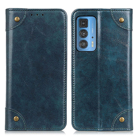 Coque Portefeuille Livre Cuir Etui Clapet M04L pour Motorola Moto Edge 20 Pro 5G Bleu