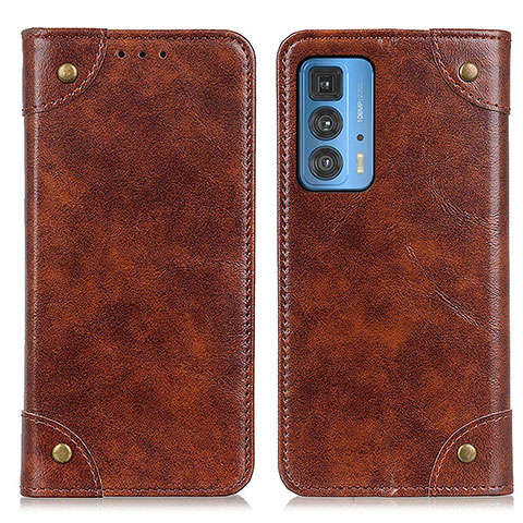 Coque Portefeuille Livre Cuir Etui Clapet M04L pour Motorola Moto Edge 20 Pro 5G Marron