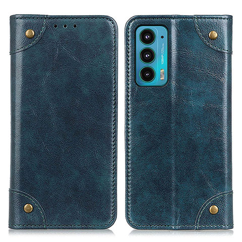 Coque Portefeuille Livre Cuir Etui Clapet M04L pour Motorola Moto Edge Lite 5G Bleu