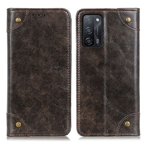 Coque Portefeuille Livre Cuir Etui Clapet M04L pour Oppo A53s 5G Bronze