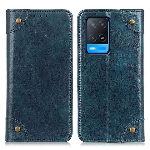 Coque Portefeuille Livre Cuir Etui Clapet M04L pour Oppo A54 4G Bleu