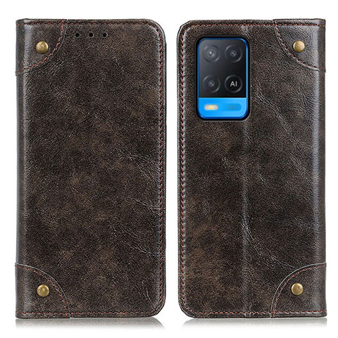 Coque Portefeuille Livre Cuir Etui Clapet M04L pour Oppo A54 4G Bronze