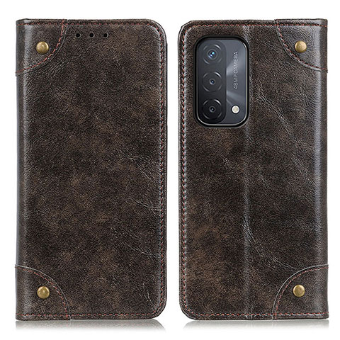 Coque Portefeuille Livre Cuir Etui Clapet M04L pour Oppo A54 5G Bronze