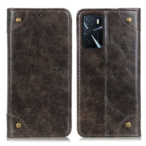 Coque Portefeuille Livre Cuir Etui Clapet M04L pour Oppo A54s Marron