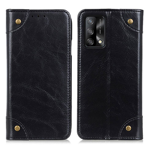 Coque Portefeuille Livre Cuir Etui Clapet M04L pour Oppo A74 4G Noir