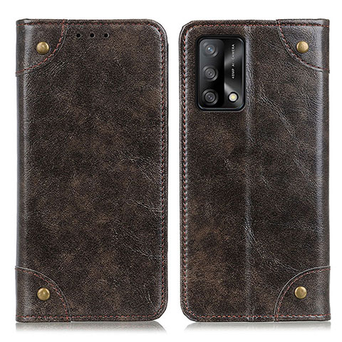 Coque Portefeuille Livre Cuir Etui Clapet M04L pour Oppo F19s Bronze