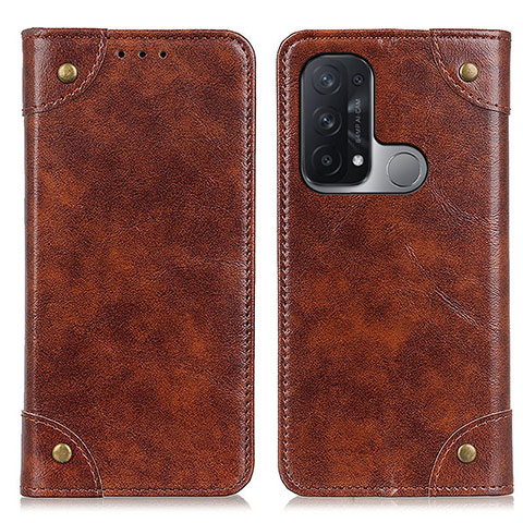 Coque Portefeuille Livre Cuir Etui Clapet M04L pour Oppo Reno5 A Marron