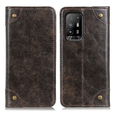 Coque Portefeuille Livre Cuir Etui Clapet M04L pour Oppo Reno5 Z 5G Bronze