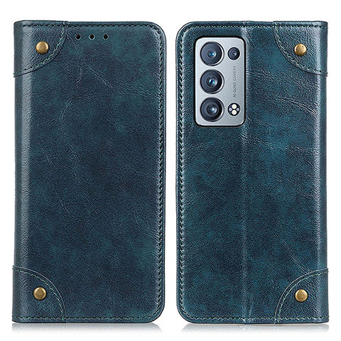 Coque Portefeuille Livre Cuir Etui Clapet M04L pour Oppo Reno6 Pro+ Plus 5G Bleu