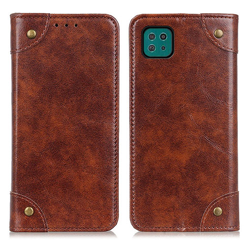 Coque Portefeuille Livre Cuir Etui Clapet M04L pour Samsung Galaxy F42 5G Marron