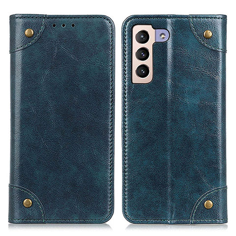 Coque Portefeuille Livre Cuir Etui Clapet M04L pour Samsung Galaxy S21 5G Bleu