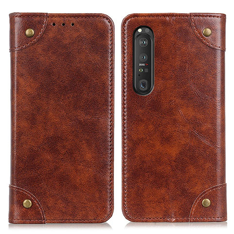 Coque Portefeuille Livre Cuir Etui Clapet M04L pour Sony Xperia 1 III Marron