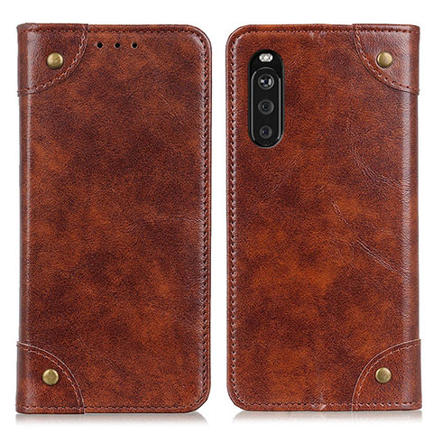 Coque Portefeuille Livre Cuir Etui Clapet M04L pour Sony Xperia 10 III SO-52B Marron