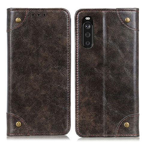 Coque Portefeuille Livre Cuir Etui Clapet M04L pour Sony Xperia 10 III SOG04 Bronze