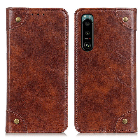 Coque Portefeuille Livre Cuir Etui Clapet M04L pour Sony Xperia 5 III Marron