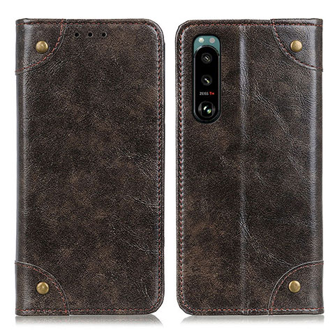 Coque Portefeuille Livre Cuir Etui Clapet M04L pour Sony Xperia 5 III SO-53B Bronze