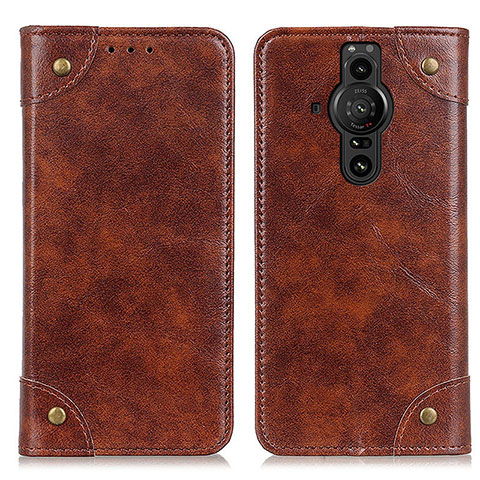 Coque Portefeuille Livre Cuir Etui Clapet M04L pour Sony Xperia PRO-I Marron