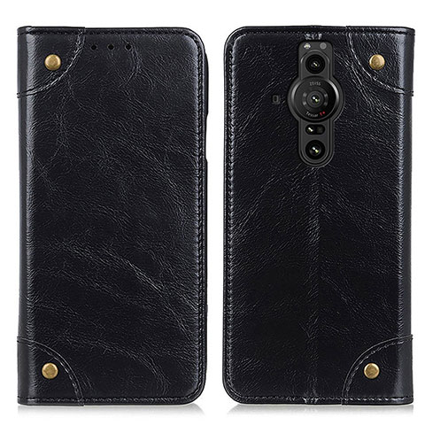 Coque Portefeuille Livre Cuir Etui Clapet M04L pour Sony Xperia PRO-I Noir