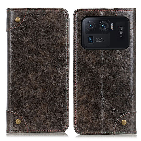 Coque Portefeuille Livre Cuir Etui Clapet M04L pour Xiaomi Mi 11 Ultra 5G Bronze