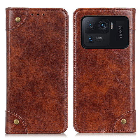 Coque Portefeuille Livre Cuir Etui Clapet M04L pour Xiaomi Mi 11 Ultra 5G Marron