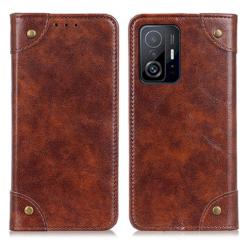 Coque Portefeuille Livre Cuir Etui Clapet M04L pour Xiaomi Mi 11T 5G Marron