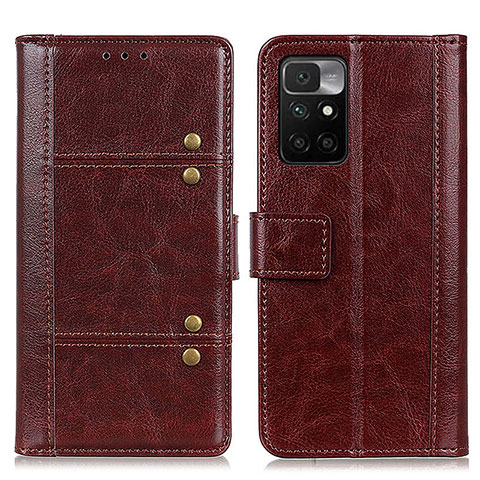 Coque Portefeuille Livre Cuir Etui Clapet M04L pour Xiaomi Redmi 10 (2022) Marron