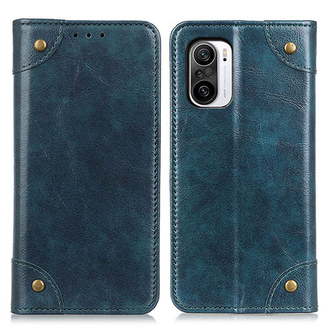 Coque Portefeuille Livre Cuir Etui Clapet M04L pour Xiaomi Redmi K40 5G Bleu