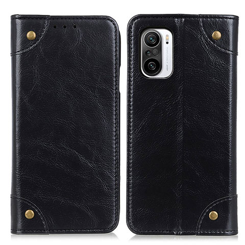 Coque Portefeuille Livre Cuir Etui Clapet M04L pour Xiaomi Redmi K40 5G Noir