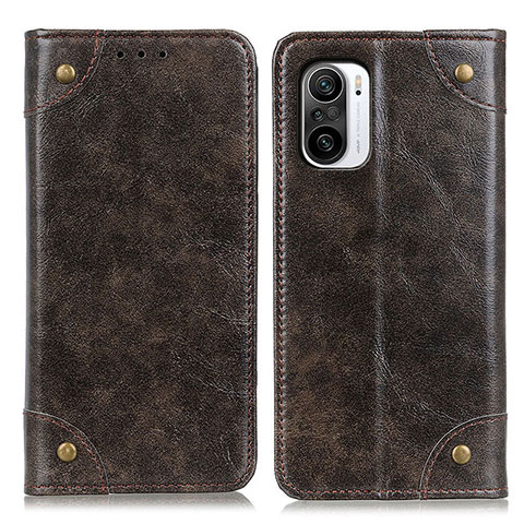 Coque Portefeuille Livre Cuir Etui Clapet M04L pour Xiaomi Redmi K40 Pro 5G Bronze