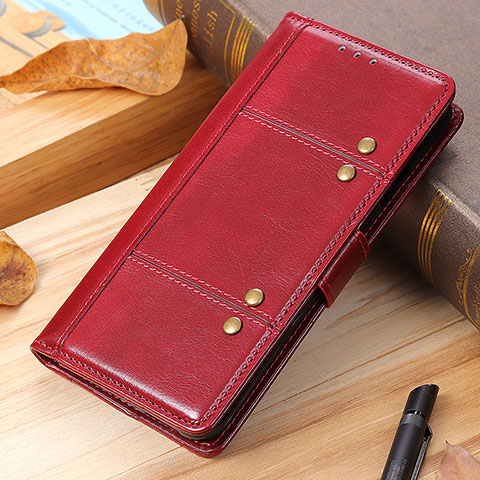 Coque Portefeuille Livre Cuir Etui Clapet M04L pour Xiaomi Redmi Note 8 (2021) Rouge