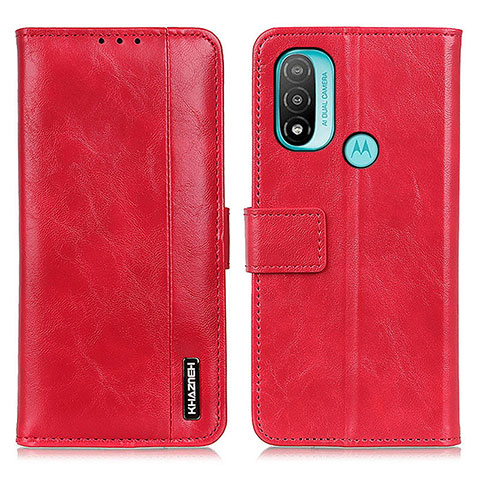 Coque Portefeuille Livre Cuir Etui Clapet M05L pour Motorola Moto E30 Rouge