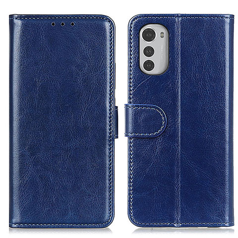 Coque Portefeuille Livre Cuir Etui Clapet M05L pour Motorola Moto E32 Bleu