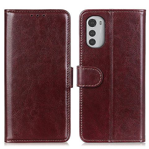 Coque Portefeuille Livre Cuir Etui Clapet M05L pour Motorola Moto E32s Marron