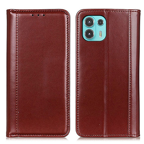 Coque Portefeuille Livre Cuir Etui Clapet M05L pour Motorola Moto Edge 20 Lite 5G Marron