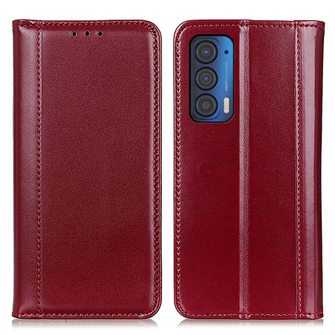 Coque Portefeuille Livre Cuir Etui Clapet M05L pour Motorola Moto Edge (2021) 5G Rouge