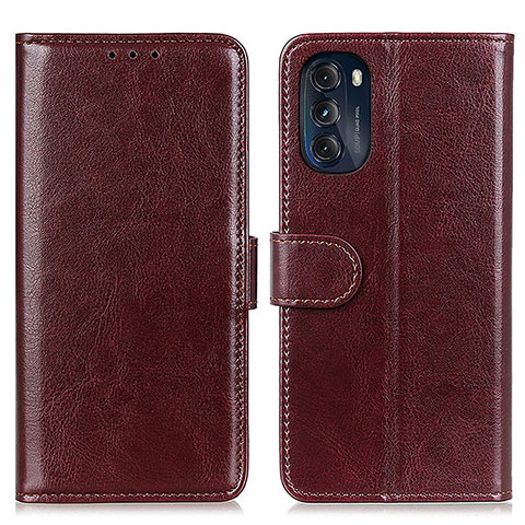 Coque Portefeuille Livre Cuir Etui Clapet M05L pour Motorola Moto G 5G (2022) Marron