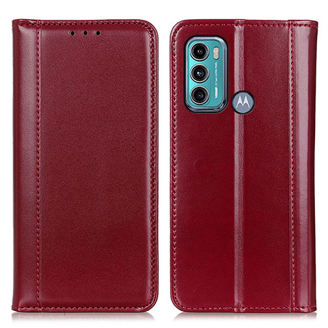 Coque Portefeuille Livre Cuir Etui Clapet M05L pour Motorola Moto G40 Fusion Rouge