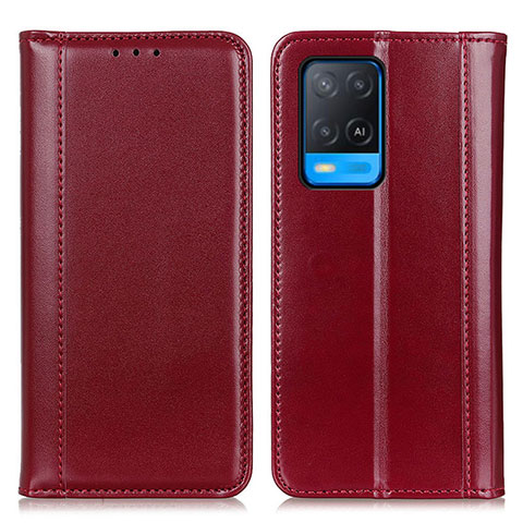 Coque Portefeuille Livre Cuir Etui Clapet M05L pour Oppo A54 4G Rouge