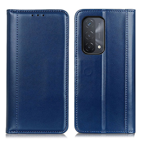 Coque Portefeuille Livre Cuir Etui Clapet M05L pour Oppo A54 5G Bleu