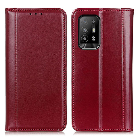 Coque Portefeuille Livre Cuir Etui Clapet M05L pour Oppo A95 5G Rouge