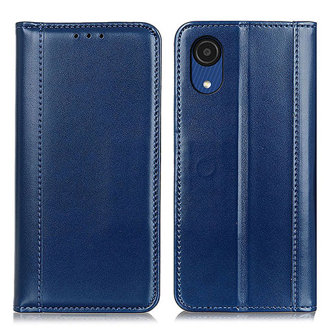 Coque Portefeuille Livre Cuir Etui Clapet M05L pour Samsung Galaxy A03 Core Bleu