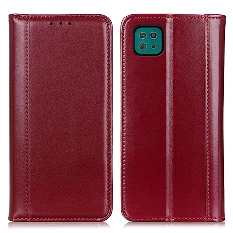 Coque Portefeuille Livre Cuir Etui Clapet M05L pour Samsung Galaxy A22s 5G Rouge