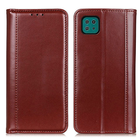 Coque Portefeuille Livre Cuir Etui Clapet M05L pour Samsung Galaxy F42 5G Marron