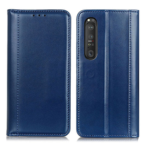 Coque Portefeuille Livre Cuir Etui Clapet M05L pour Sony Xperia 1 III Bleu